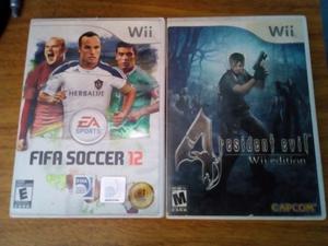 resident evil 4 wii y fifa 12 wii