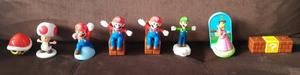 8 Munecos de Plastico Moviles Mario Bros. De Mc Donalds