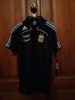 Camiseta ADIDAS AFA POLO azul marino/blanca Manga corta