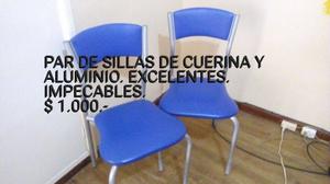 Par de sillas de cuerina