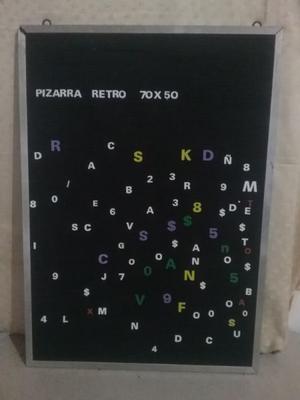 Pizarra ranurada grande retro,muchas letras