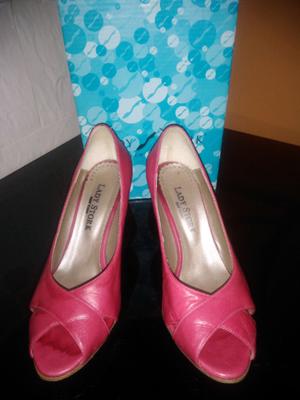 Zapatos Lady Stork N°36. Taco Chino. Como Nuevos!!!