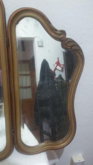 antiguo espejo triptico estilo frances