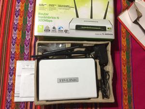 Router Tp-link Tl-wrnd Wifi 3 Antenas 300mbps Puerto