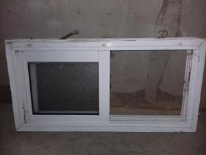 Ventiluz aluminio c/ vidrios + puerta placa marco aluminio