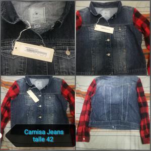 CAMISA DE JEANS AZUL DE MUJER