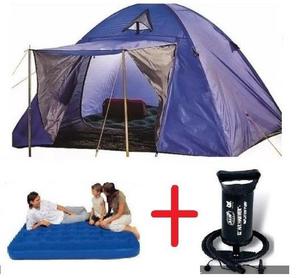 Carpa 6 personas+ colchon 2 plazas + inflador