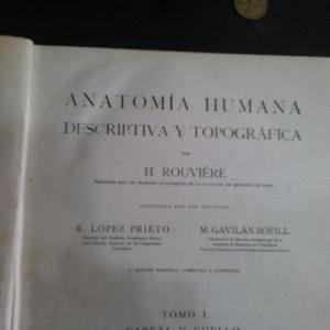 3 Tomos de Anatomía Humana. Rouviere. 3ra edición.