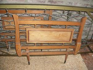 cama con carrito de estilo hierro macizo y madera maciza