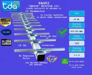 ANTENA TV DIGITAL (TDA), YAGUI "MATCH" EDITION III. 12 E 19