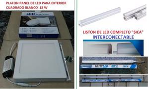 LISTON DE LED COMPLETO SICA - PLAFON LED CUADRADO EXTERIOR