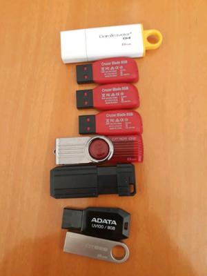 Pendrive usados de 8 y 16 gigas