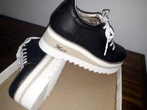 $ 900 ZAPATOS Nº 37 MUGATO Plataforma Goma (NUEVOS SIN USO)