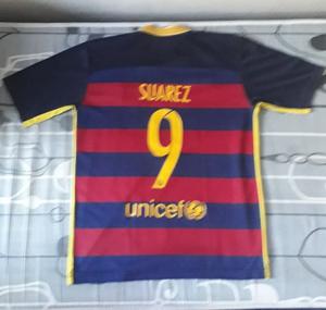 Camiseta Barcelona  Suarez Logo Campeon Mundial