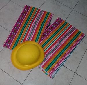 PONCHO GUARDA NARANJA CON SOMBRERO COYA