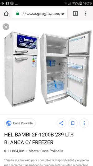 Heladera con freezer