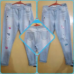Mom jeans parches talle 48 gorditas