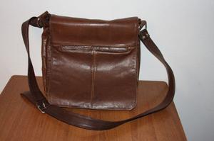 Morral de Cuero para Hombre, Bolso Porta Notebook