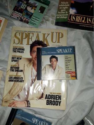 cuatro revistas con cd de speak up