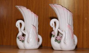 Floreros de cerámica $300 el par