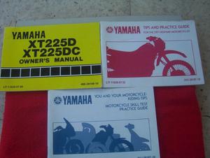 SET MANUALES MOTO YAMAHA XT225D Y XT225C NUEVOS ORIGINALES