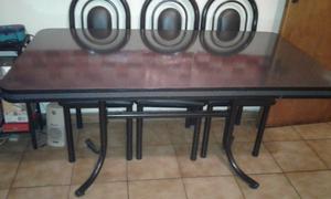 MESA DE FORMICA NEGRA PARA LIVING NUEVA