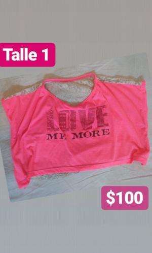 Remera rosa talle 1