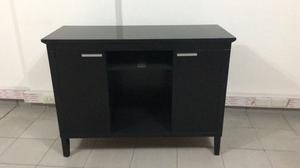 Mesa Para Tv Dos Puertas Color Negro Como Nueva