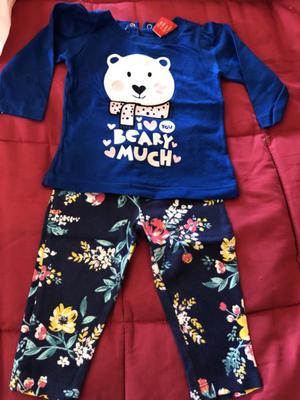 Calza +remera 12 meses