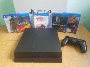 PS4 excelente con 5 juegos