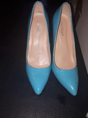 Stilettos importados color aqua