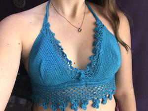 Top tejido a crochet talle 90