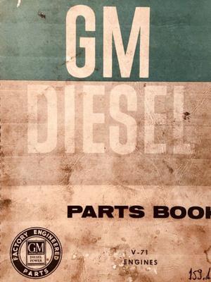 Manual de repuestos motor Gm diesel serie V71 en línea