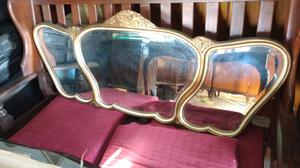 Antiguo espejo biselado estilo Luis 15