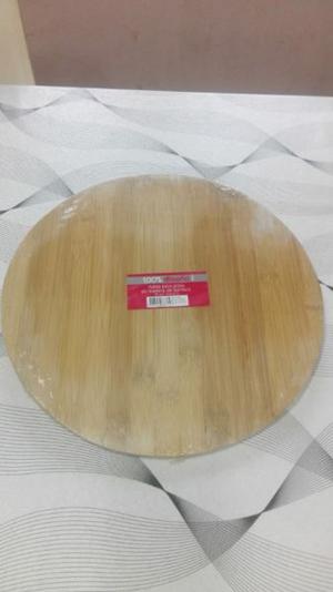 Gran lote de tablas de pizza de bambu de 35 cm. Marca