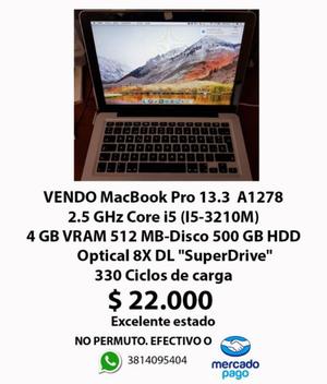 MacBook Pro 13.3 Modelo A