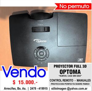 VENDO PROYECTOR OPTOMA FULL 3D