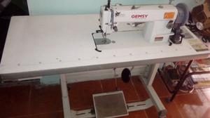 Maquina de coser recta de doble arrastre