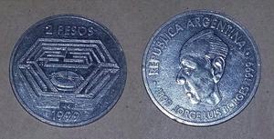 Moneda 2 Pesos Borges 