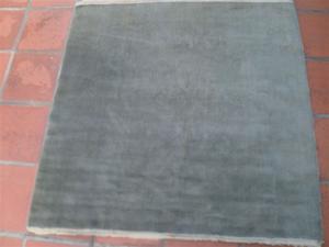 Carpeta Alfombra Lana 140 x 140 cm azul grizáceo con Flecos