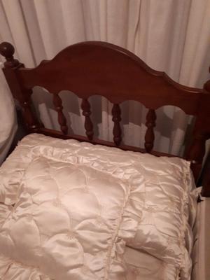 VENDO CAMA ALGARROBO 1 plaza.