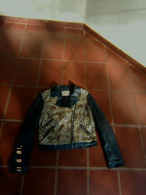 Campera de cuero Animal Print