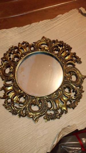 Espejo vintage de bronce tipo sol antiguo retro