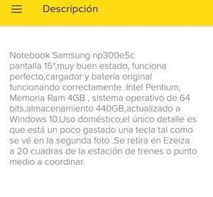 Notebook Samsung np300e5c