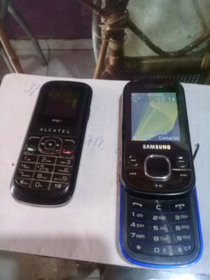 Vendo alcatel básico pin de carga roto y samsung slade