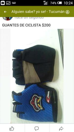 Guantes para ciclista