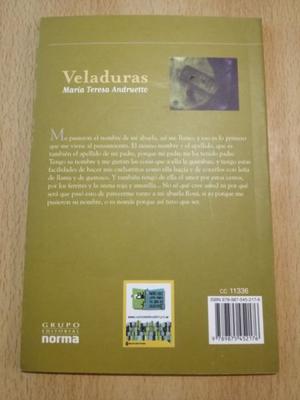 Libro "Veladuras" de Ma. Teresa Andruetto
