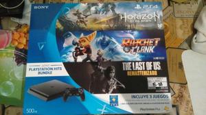 PS4 nueva 500gb + 3 juegos + suscripción plus