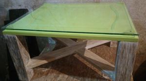mesa ratonera de madera