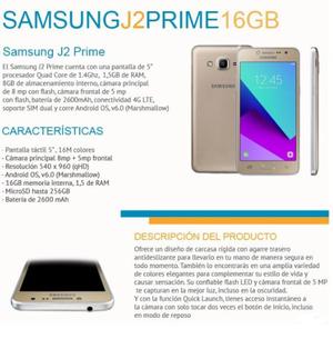 Samsumg J2 Prime 16 Gb